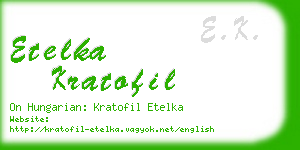 etelka kratofil business card